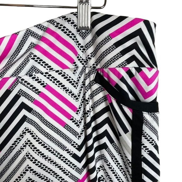 Tail White Label Skort Chevron A-Line Pockets Skirt Black Pink White Size XXL - Picture 2 of 8